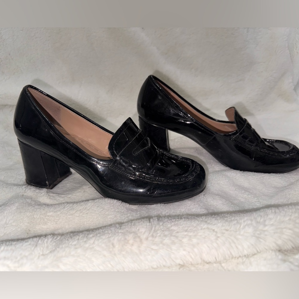 Tahari Black Patent Leather Loafers